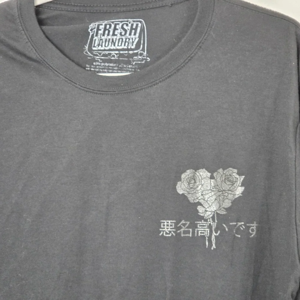 Fresh Laundry Mens Large Black Dont Kill My Vibe‎ Graphic Long Sleeve T-Shirt